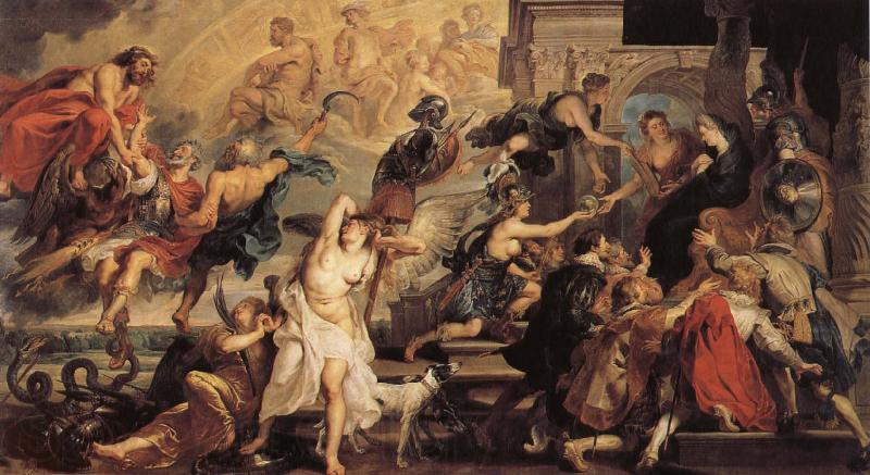 Peter Paul Rubens Henr IV himmelsfard and regeringsproklamationen Norge oil painting art